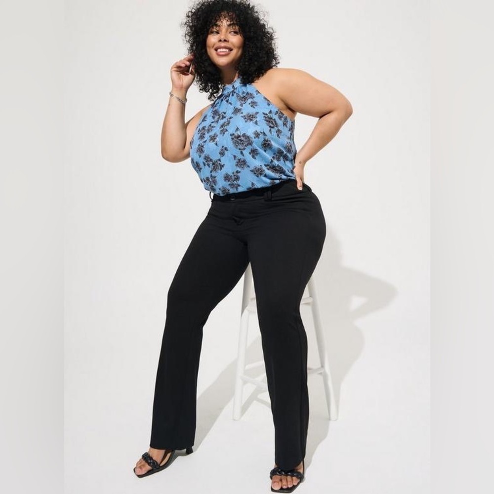 Torrid Clip Chiffon Mock Neck Halter